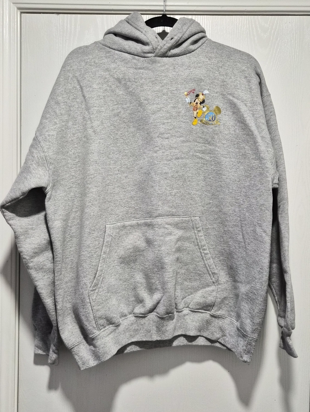 Vintage Disneyland 50th Year Happiest Homecoming Anniversary Grey Hoodie Sz L